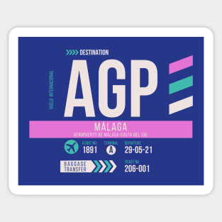 Malaga (AGP) Airport Code Baggage Tag Sticker